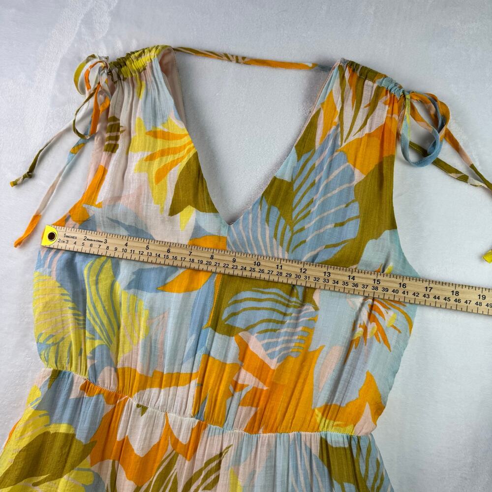 1.STATE Tropical Floral Maxi Dress Women Small Flowy Wedding Cruise Resort Boho - Picture 6 of 15